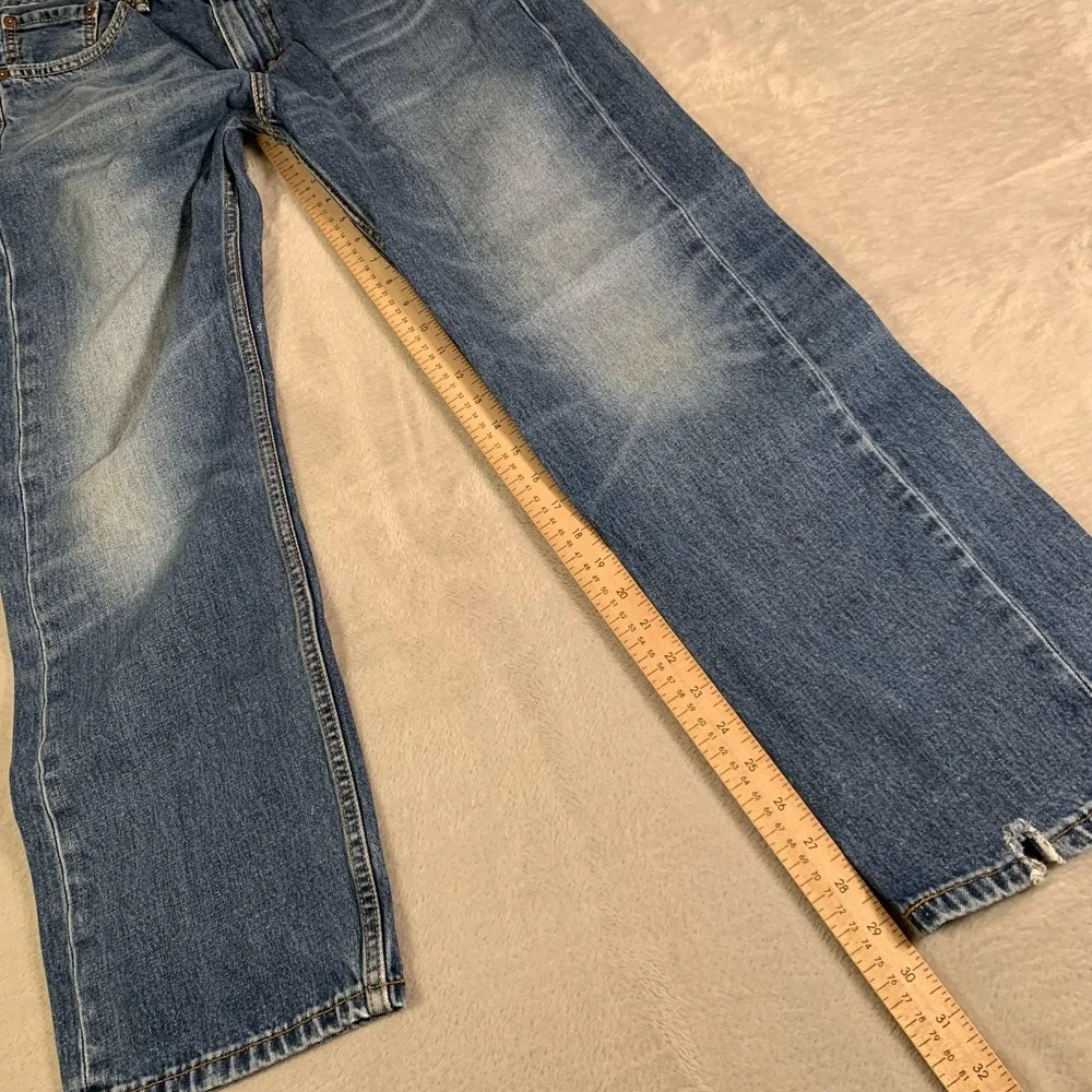 Levis 501 Jeans Mens 33x30 Blue Denim Button Fly Straight Red Tab Medium‎ Wash